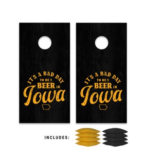Iowa Bad Day For Beer White Bag Boards Set With Bags